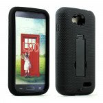 Wholesale LG Optimus L90 Armor Hybrid Stand Case (Black Black)